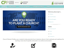 Tablet Screenshot of churchplanterprofiles.com